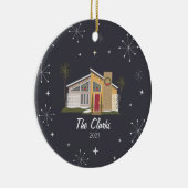 Keramisch kerstkeramiehuis uit de Mideeuw Ornament (Rechts)