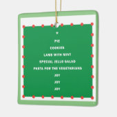 Keramisch Kerstornament met vakantiewoorden Keramisch Ornament (Links)