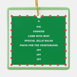 Keramisch Kerstornament met vakantiewoorden Keramisch Ornament