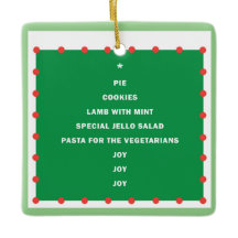 Keramisch Kerstornament met vakantiewoorden