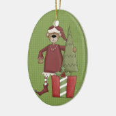 Keramisch kerstversiering voor feestdagen Beer Keramisch Ornament (Links)