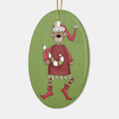 Keramisch kerstversiering voor feestdagen Beer Keramisch Ornament (Links)