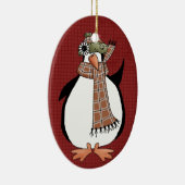 Keramisch kerstversiering voor het land Penguin Keramisch Ornament (Rechts)