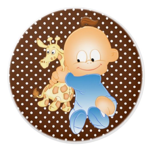 Keramisch Knob/Baby Boy Keramische Knop (Voorkant)
