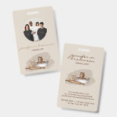 Keramisch Kunstenaar Foto Conferentie Badge (Voor- en achterkant)