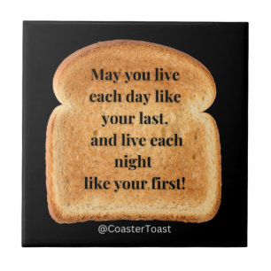 Keramisch Onderzetter met Funny Witty Toast Tegeltje