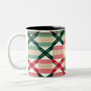 Keramisch ontwerp van het patroonpatroon en bekers tweekleurige koffiemok