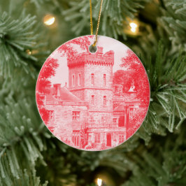 Keramisch Ornament - "Capernwray Hall" (rood)