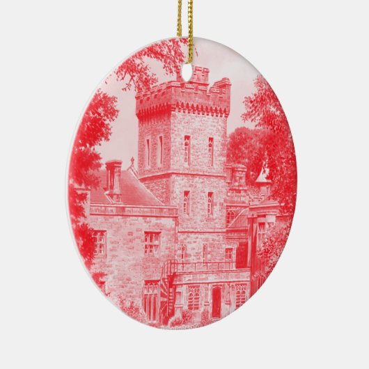 Keramisch Ornament - "Capernwray Hall" (rood) (Rechts)