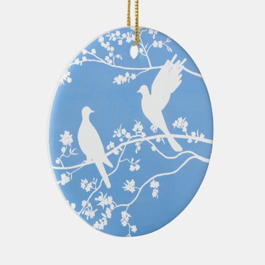 Keramisch Ornament - "China Doves" (Rechts)