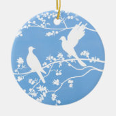 Keramisch Ornament - "China Doves" (Voorkant)