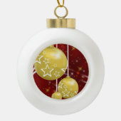 Keramisch Ornament, gouden balls Keramische Bal Ornament (Voorkant)
