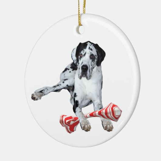 Keramisch Ornament Harlequin Great Dane (Links)