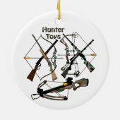 Keramisch Ornament, jacht, wapens, jachtcadeaus, Keramisch Ornament (Achterkant)