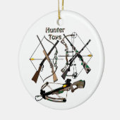 Keramisch Ornament, jacht, wapens, jachtcadeaus, Ornament (Links)