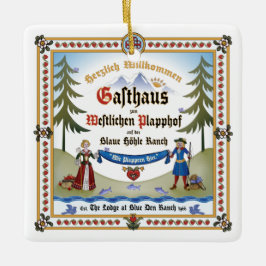Keramisch Ornament ~ Lodge Signage