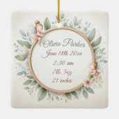 Keramisch Ornament met Fairy Lijst (Achterkant)