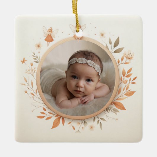  Keramisch Ornament met Fairy Lijst (Voorkant)