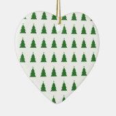Keramisch Ornament met groene kerstbomen (Rechts)