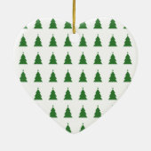 Keramisch Ornament met groene kerstbomen (Achterkant)