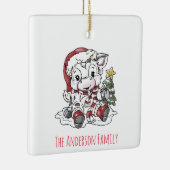 Keramisch Ornament met keramische Koe (Rechts)