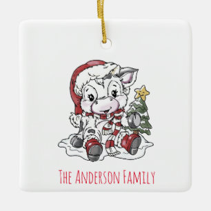 Keramisch Ornament met keramische Koe