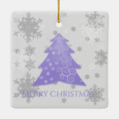 Keramisch Ornament met lavendel Festive-kerstboom (Achterkant)