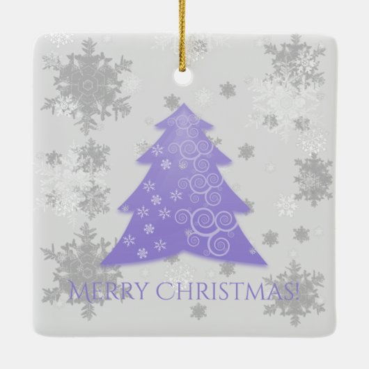 Keramisch Ornament met lavendel Festive-kerstboom (Achterkant)