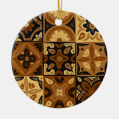Keramisch Ornament met Mexicaans Talavera Design (Voorkant)