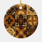 Keramisch Ornament met Mexicaans Talavera Design (Achterkant)