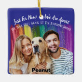 Keramisch Ornament met Pet Memorial Photo Tribute (Voorkant)