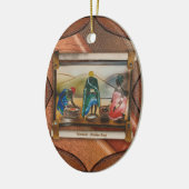 Keramisch ornament met twee grafische kaarten (Links)