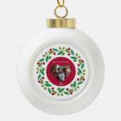 Keramisch Ornament - Onze Eerste Kerstmis - Foto/D (Voorkant)