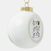 Keramisch Ornament Penguin Snowman (Links)