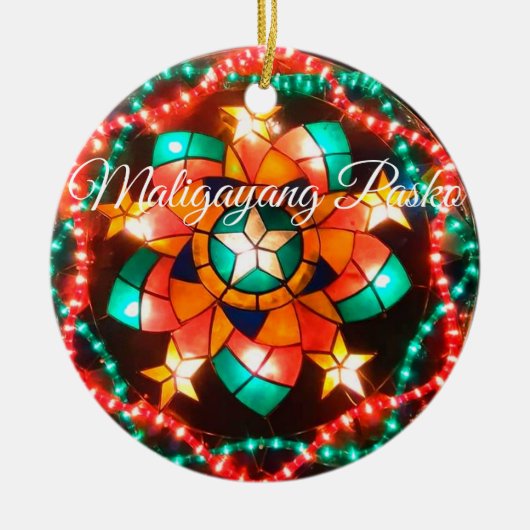 Keramisch Ornament Philippine Kerstlantaarn (Voorkant)