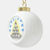 Keramisch Ornament, pinguïn Keramische Bal Ornament (Rechts)