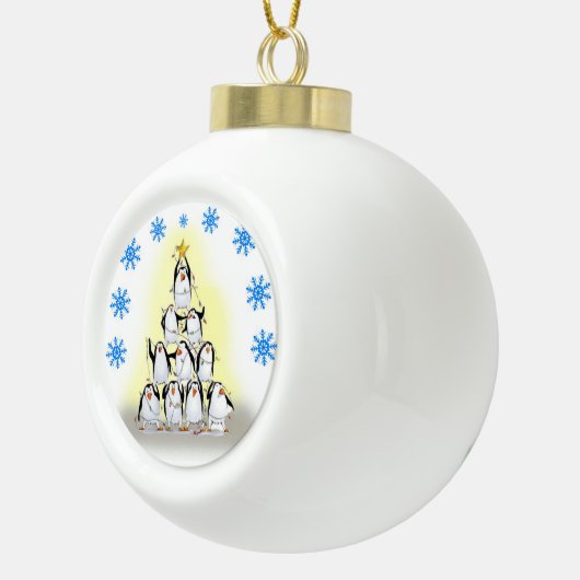 Keramisch Ornament, pinguïn Keramische Bal Ornament (Rechts)