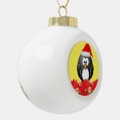 Keramisch Ornament, pinguïn Keramische Bal Ornament (Links)