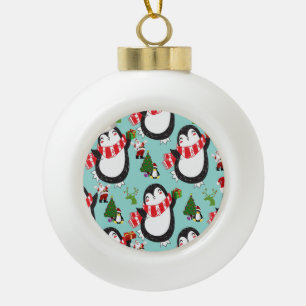Keramisch Ornament, pinguïn Keramische Bal Ornament
