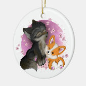 Keramisch Ornament - pluizige knuffels (Links)