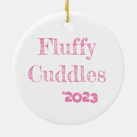 Keramisch Ornament - pluizige knuffels (Achterkant)