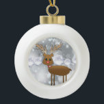 Keramisch Ornament, rendierbal Keramische Bal Ornament<br><div class="desc">Keramische kerstbal versiering decorate je mooie kerstboom met een soort aangepast versieringsmiddel. Iets voor iedereen,  Maria lurdis afonso,  https://www.zazzle.com/succeedinbeautybarb</div>