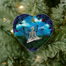 Keramisch Ornament - Skeleton Fairy