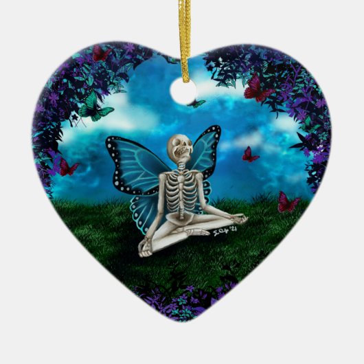 Keramisch Ornament - Skeleton Fairy (Voorkant)