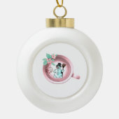 Keramisch Ornament, Snowman-keramiek B Keramische Bal Ornament (Voorkant)