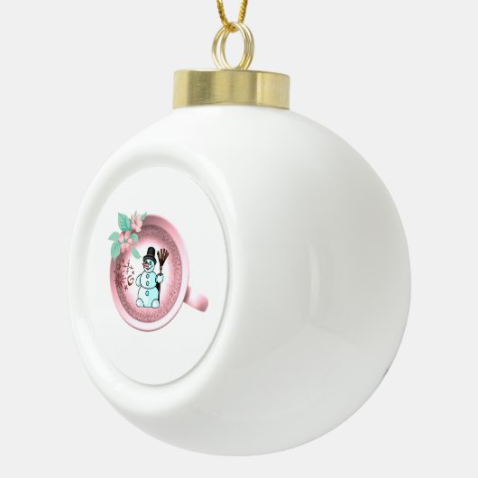 Keramisch Ornament, Snowman-keramiek B Keramische Bal Ornament (Rechts)