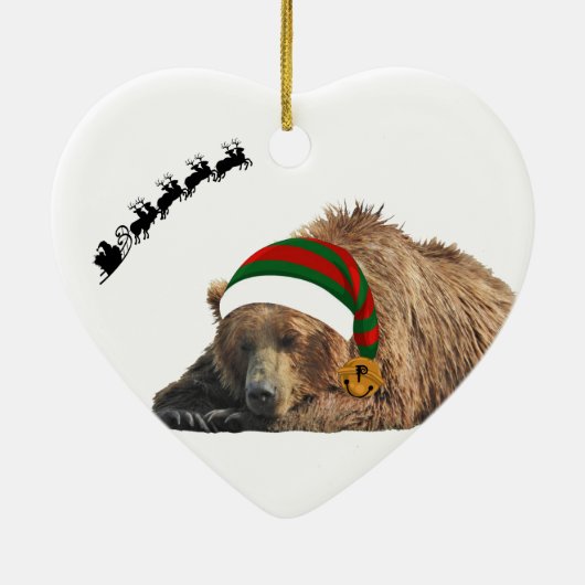 Keramisch Ornament van grizzly-beren (Achterkant)
