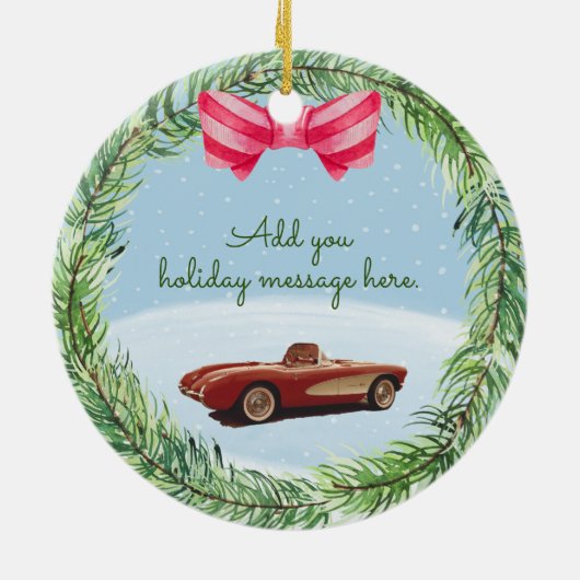 Keramisch Ornament van Merry Corvette (Achterkant)