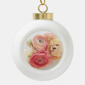 keramisch ornament van ranunculus, met warme kleur (Voorkant)