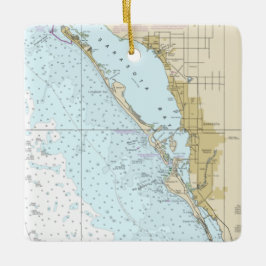 Keramisch Ornament van Sarasota Boating Chart